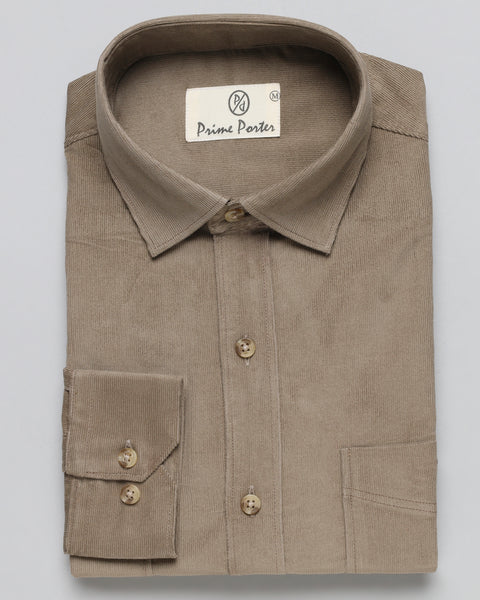 Beige Corduroy Shirt