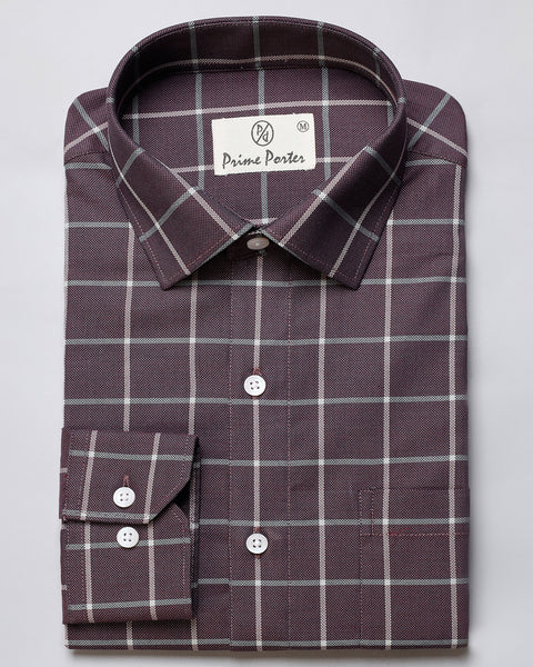 Plum Checked Shirt