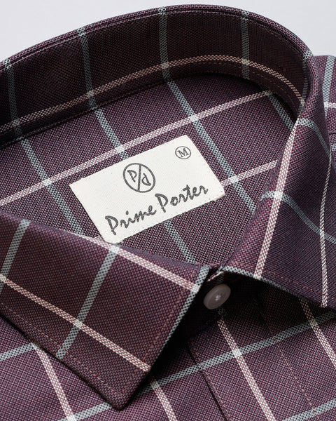 Plum Checked Shirt