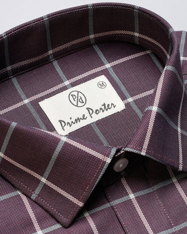 Maroon Colour Cotton Shirt For Men – Prime Porter
