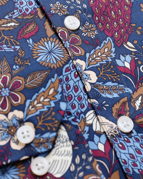 Peacock Flower Printed Shirt