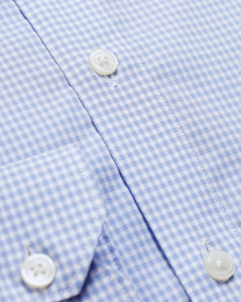 Light Blue Gingham Checked Shirt