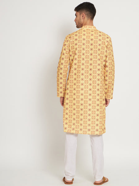 Zard Embroidered Kurta