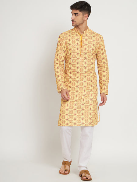 Zard Embroidered Kurta