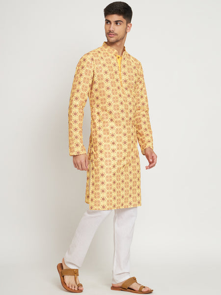 Zard Embroidered Kurta