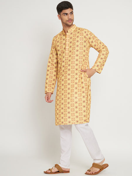 Zard Embroidered Kurta