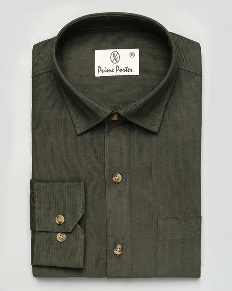 Olive Corduroy Shirt