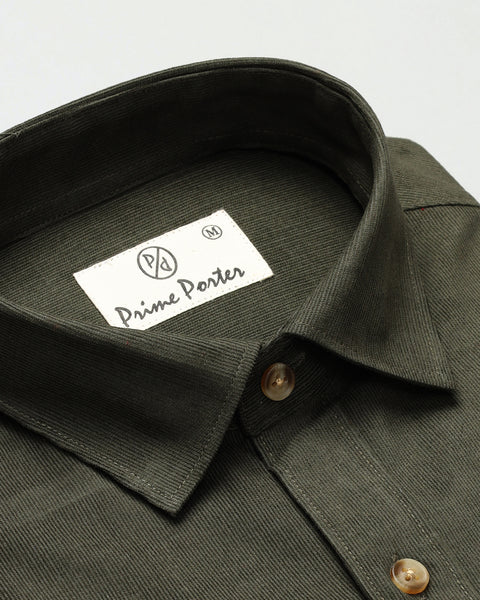 Olive Corduroy Shirt