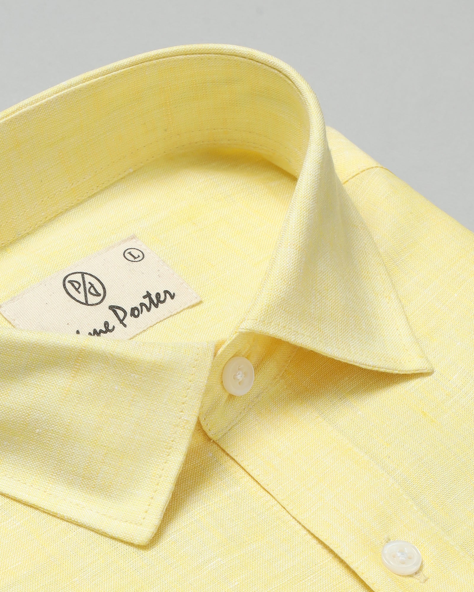 Lemon Yellow Linen Shirt – Prime Porter - Main Image