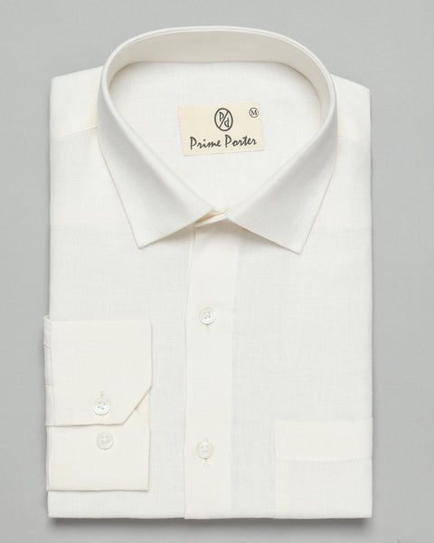 Cream Linen Shirt