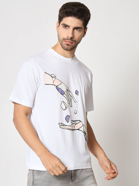 Hand Of God White Colour Oversized T-Shirt