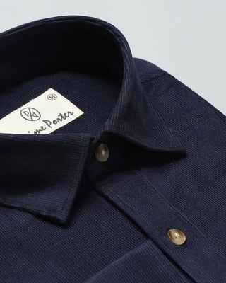 Navy Blue Corduroy Shirt