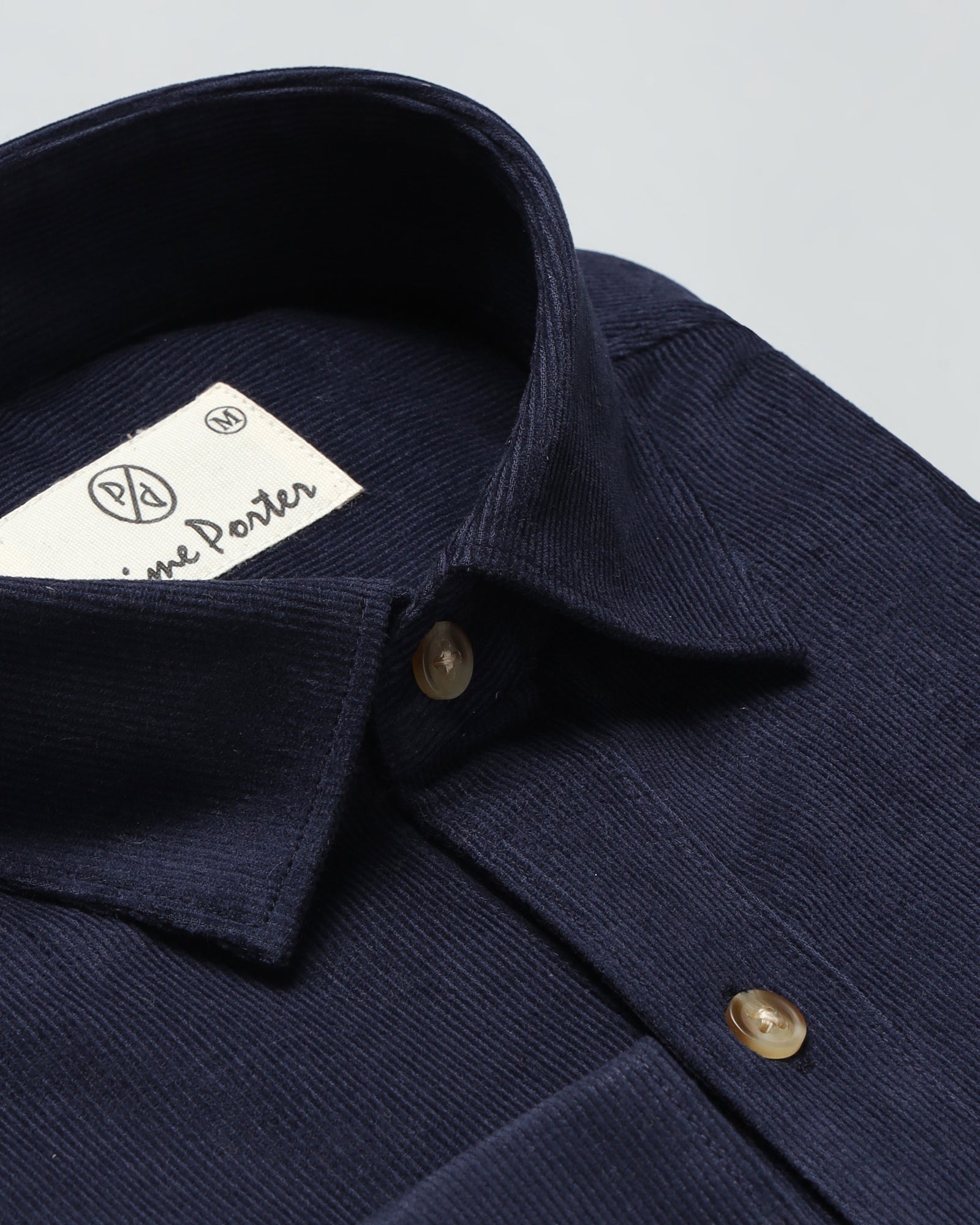 Navy Blue Corduroy Shirt