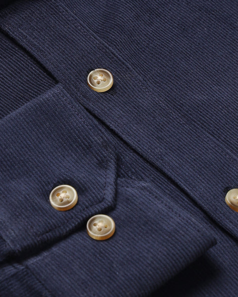 Navy Blue Corduroy Shirt