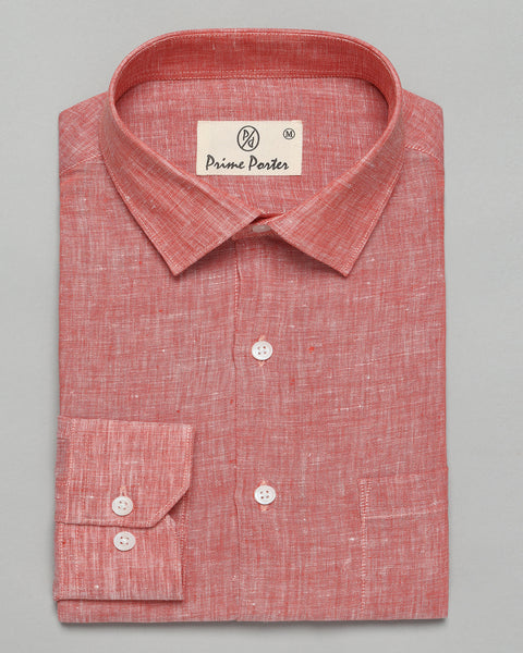 Imperial Red Linen Shirt