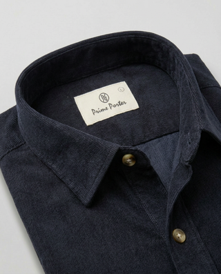 Black corduroy shirt for men - Prime Porter