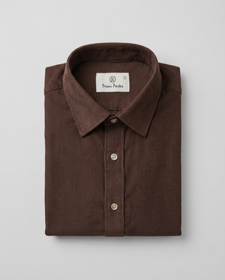 Brown corduroy shirt for men - Prime Porter