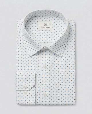 White evil eye printed cotton casual shirt for men - Prime Porter