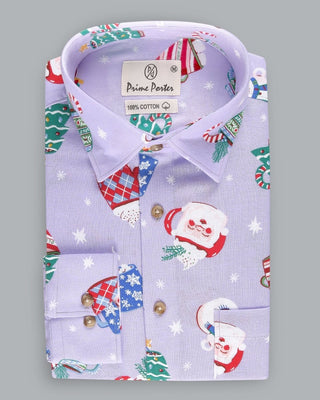 Jolly Christmas Printed Flannel Shirt - Prime Porter