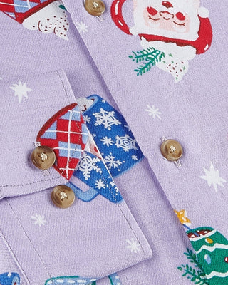 Jolly Christmas Printed Flannel Shirt - Prime Porter