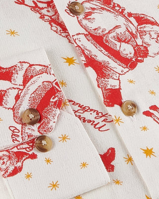 Santa Christmas Printed Flannel Shirt - Prime Porter