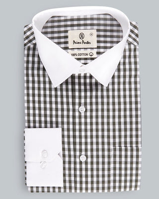 Olive Checked Shirt - Prime Porter