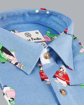 North Pole Christmas Printed Flannel Shirt - Prime Porter