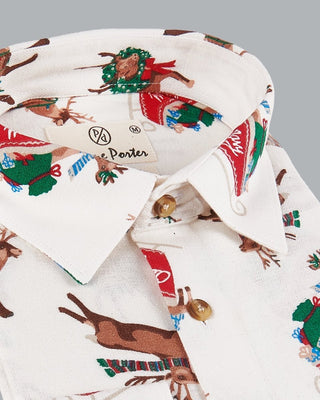 Merry Christmas Printed Flannel Shirt - Prime Porter