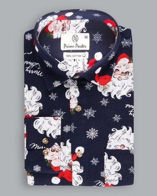 Saint Nicolas Christmas Printed Flannel Shirt - Prime Porter