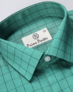 Celadon Check Shirt