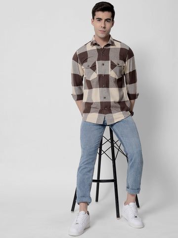 Peanut Flannel Check