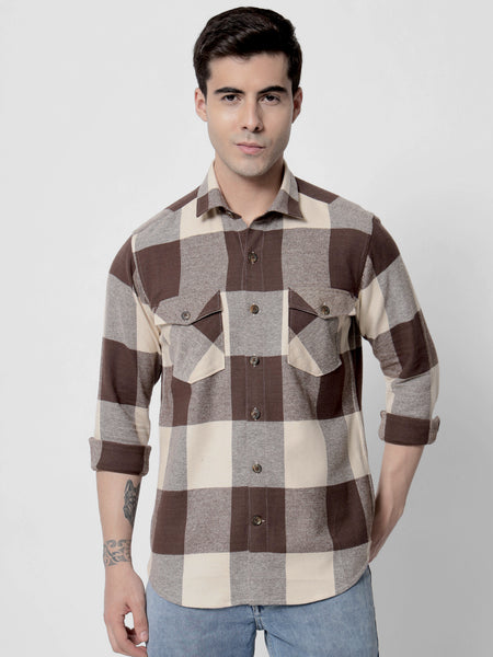 Peanut Flannel Check