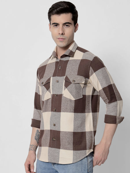 Peanut Flannel Check