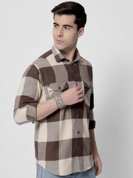 Peanut Flannel Check