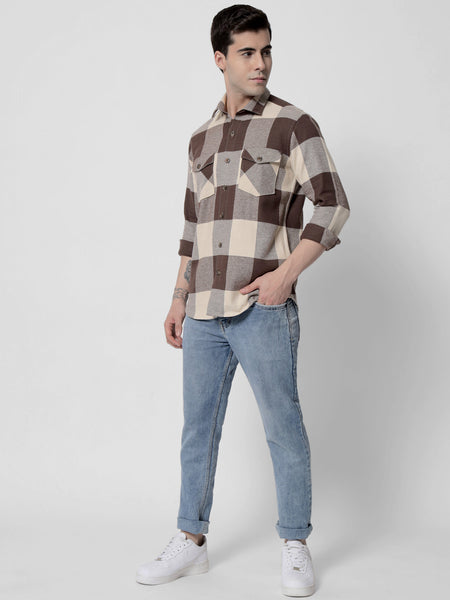Peanut Flannel Check