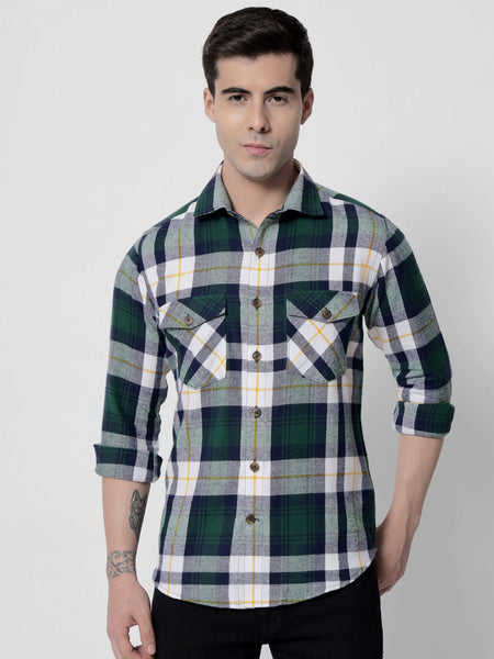 Avocado Flannel Check