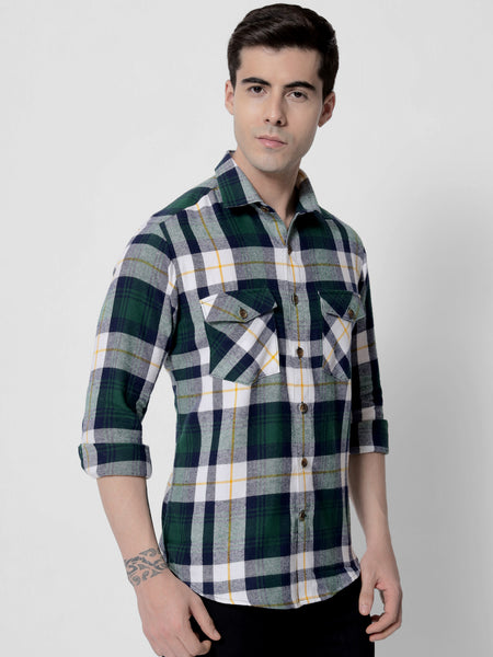 Avocado Flannel Check