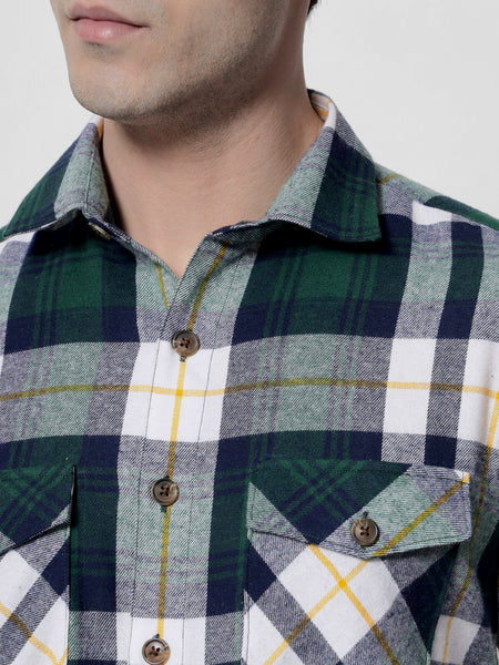 Avocado Flannel Check