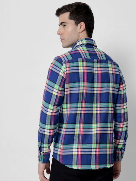 Peacock Flannel Check