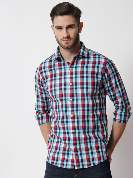 Glacier Check Blue Shirt