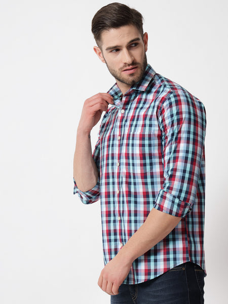 Glacier Check Blue Shirt