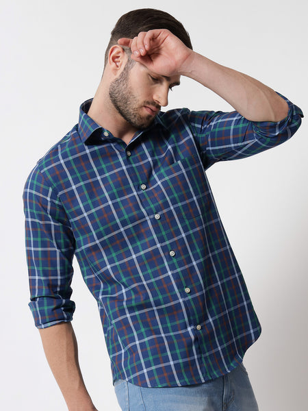 Tommy Check Blue Shirt