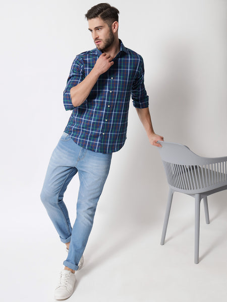 Tommy Check Blue Shirt