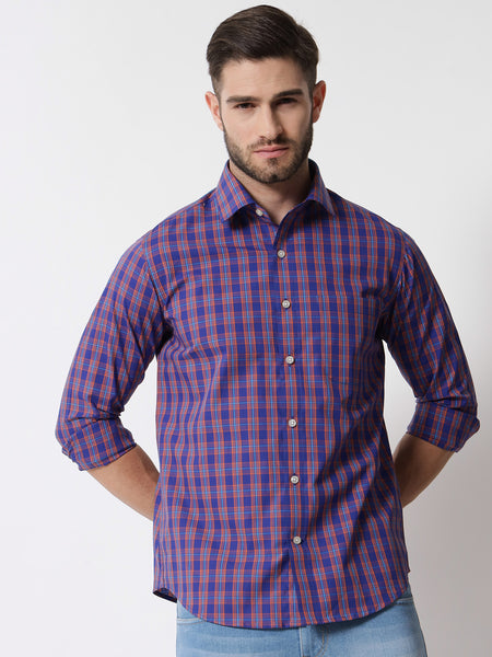 Juneberry Check Purple Shirt