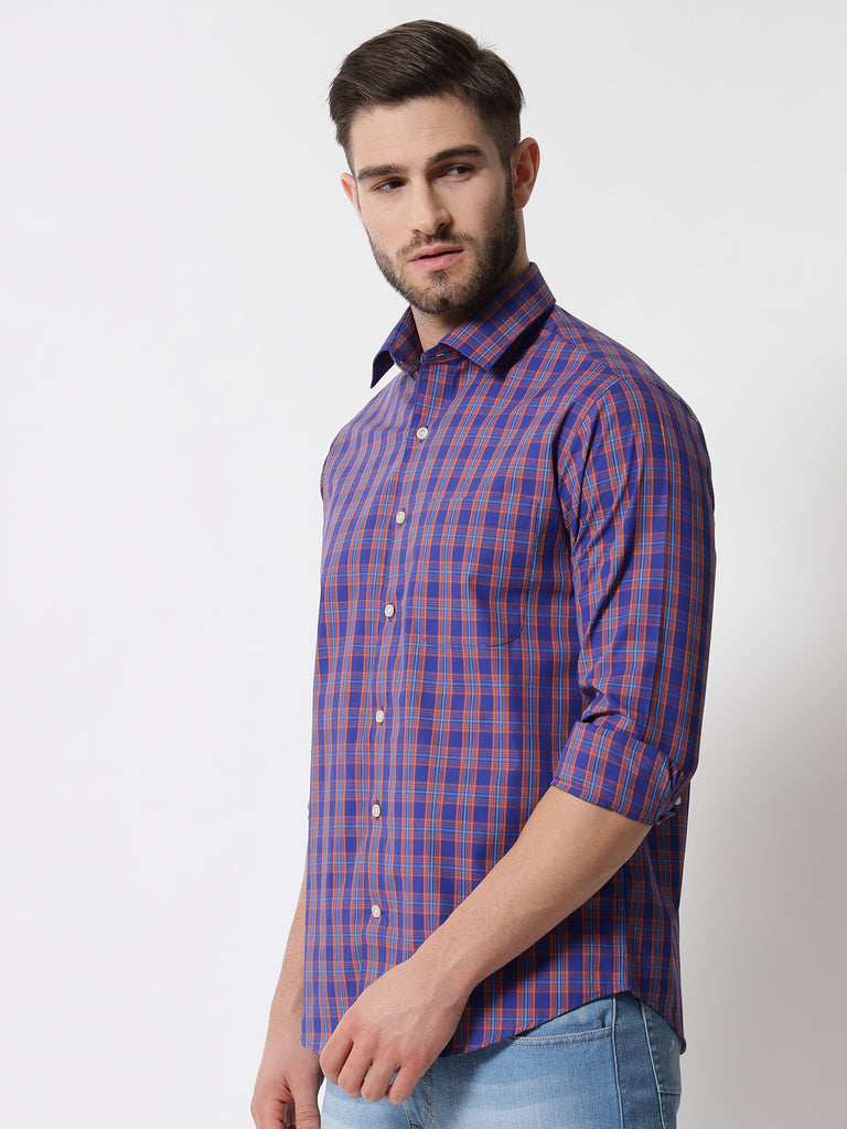 Buy ARROW BLUE JEANS CO. Men Self Design Casual Purple Shirt Online at  desertcartSeychelles