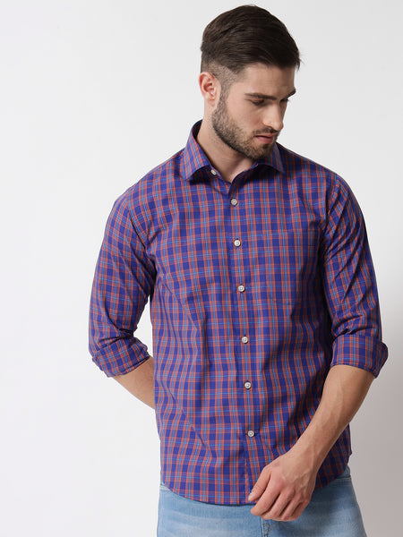 Juneberry Check Purple Shirt