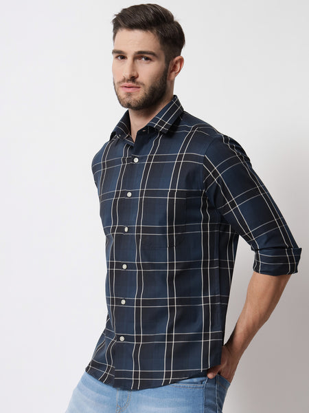 Maverick Check Blue Shirt