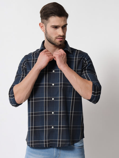 Maverick Check Blue Shirt