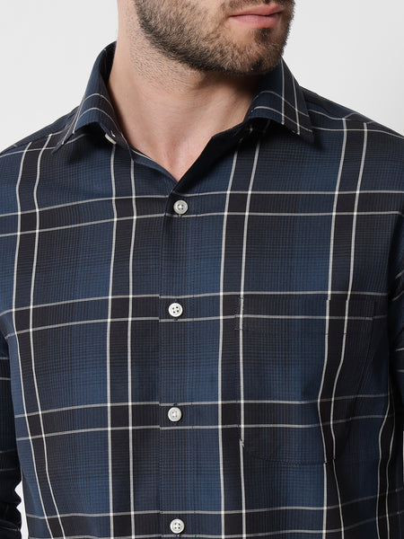 Maverick Check Blue Shirt