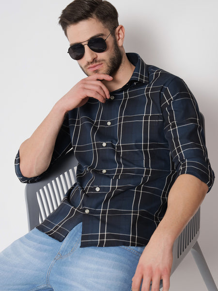 Maverick Check Blue Shirt